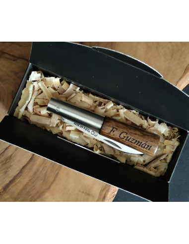 Navaja personalizada castaño Carlos Quintana p