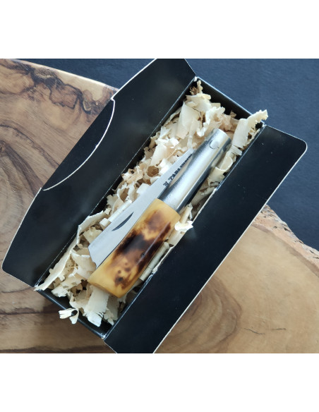 Navaja personalizada boj quemada chata - Manuel Martínez