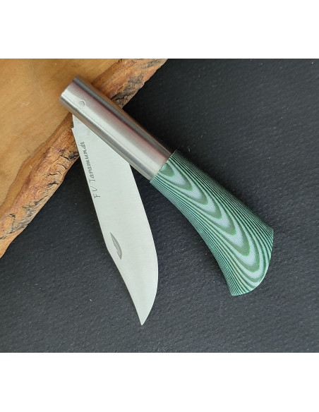 Navaja personalizada mikarta verde - Francisco Vega