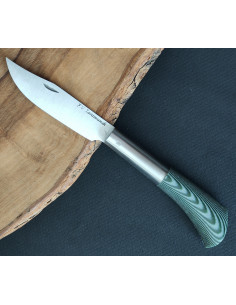 Navaja personalizada mikarta verde Francisco Vega 2