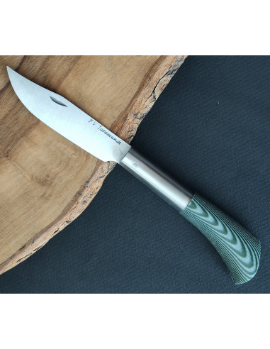 Navaja personalizada mikarta verde - Francisco...