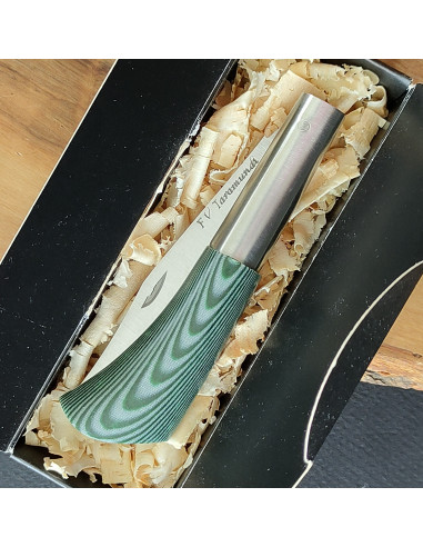 Navaja personalizada mikarta verde - Francisco...