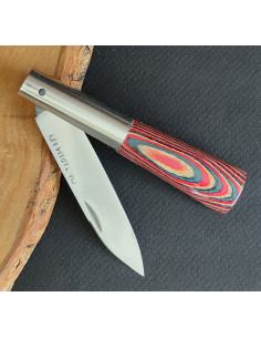 Navaja personalizada laminada colores Carlos Mon