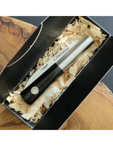 Navaja personalizada ébano círculo Cuchillería...