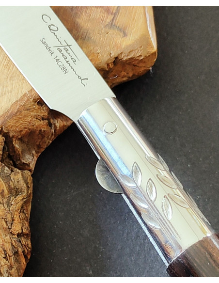 Navaja granadillo hoja plata SERIE MELCHOR LEGASPI Carlos Quintana