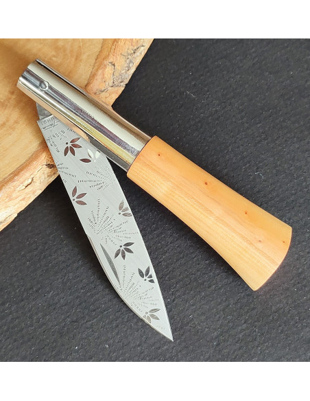 Navaja brezo hoja decorada - Carlos Quintana