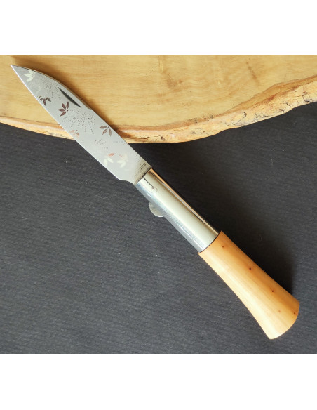 Navaja brezo hoja decorada - Carlos Quintana