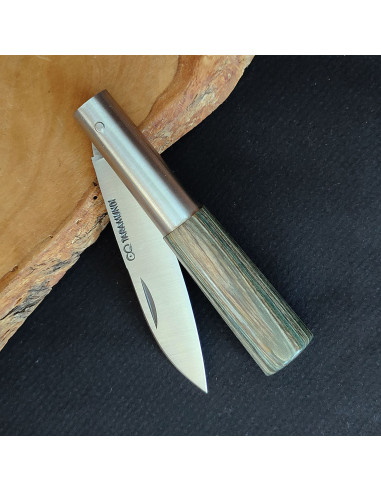 Navaja prensada verde con bloqueo CQ G