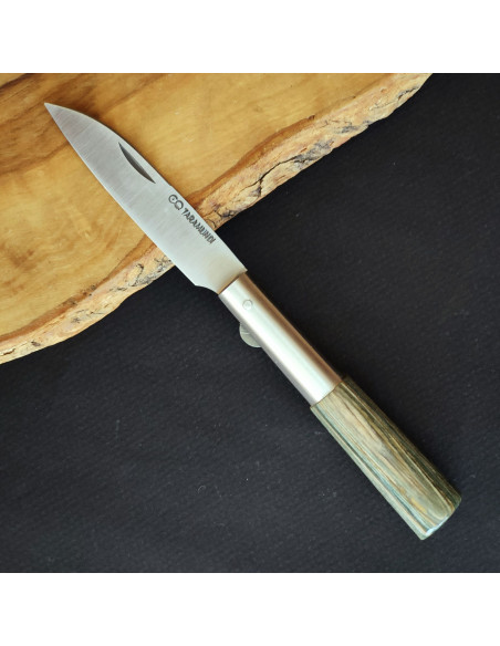 Navaja personalizada prensada verde Carlos Quintana G