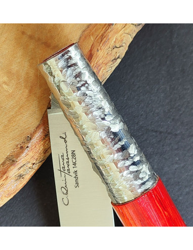Navaja personalizada padouk texturizada Carlos...