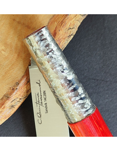 Navaja personalizada padouk texturizada Carlos Quintana