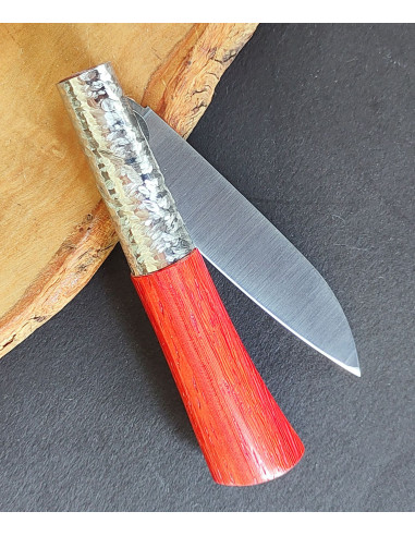 Navaja personalizada padouk texturizada Carlos...