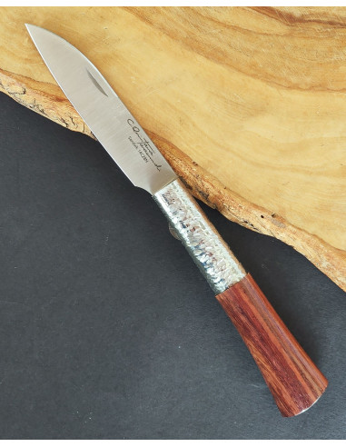 Navaja personalizada palosanto texturizada SERIE PREMIUM Carlos Quintana