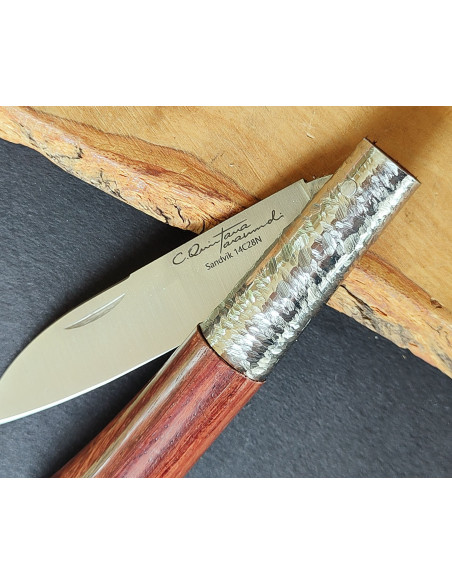 Navaja personalizada palosanto texturizada SERIE PREMIUM Carlos Quintana