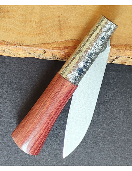 Navaja personalizada palosanto texturizada SERIE PREMIUM Carlos Quintana