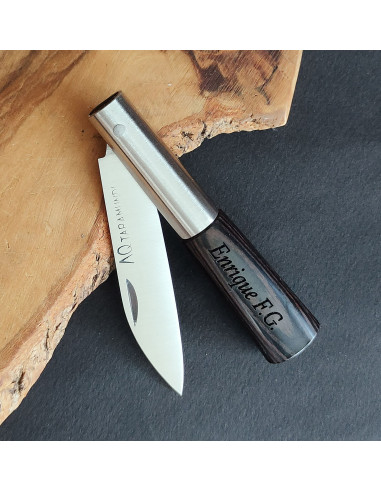 Navaja personalizada laminada negro - Antonio...