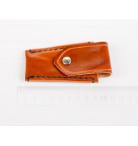 Funda cuero con broche lisa