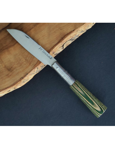 Navaja laminada verde recta Francisco Vega
