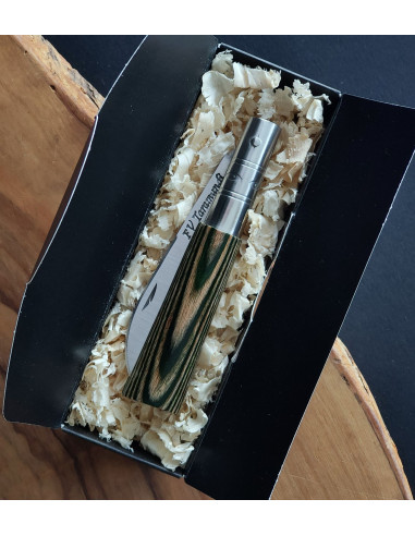 Navaja laminada verde recta Francisco Vega