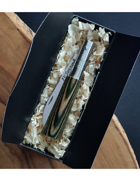 Navaja laminada verde recta Francisco Vega