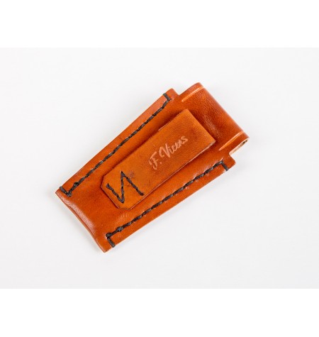 Funda cuero con broche lisa