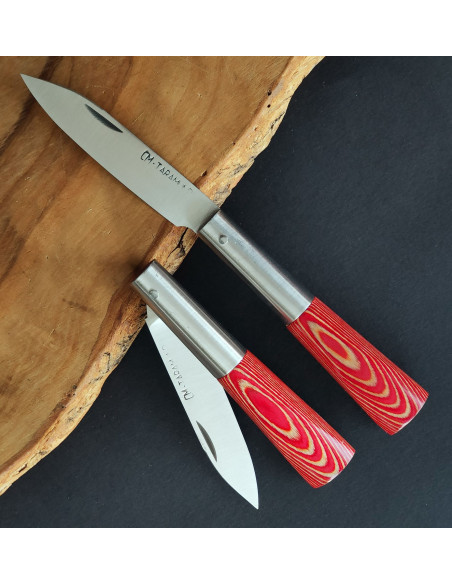 Navaja laminada bicolor rojo Carlos Mon