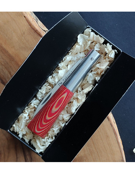 Navaja laminada bicolor rojo Carlos Mon