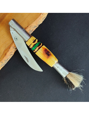 Navaja setas decorada verde Antonio Díaz