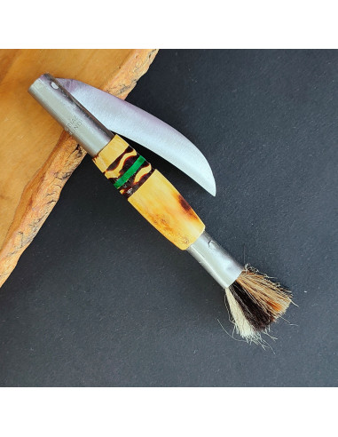 Navaja setas decorada verde Antonio Díaz