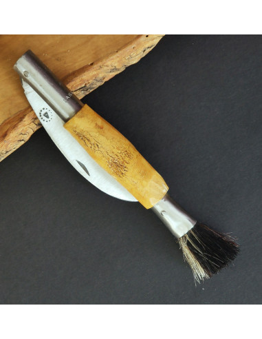 Navaja setas con brocha corteza Antonio Díaz