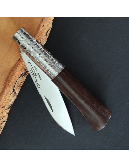 Navaja roble termotratado texturizada Carlos Quintana