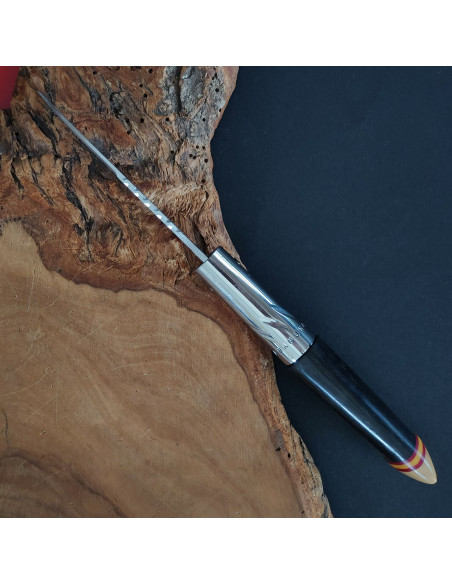 Navaja personalizada ébano bandera España M.LOMBARDIA