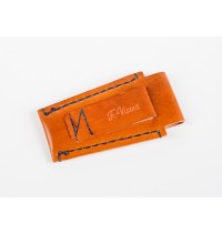 Funda cuero con broche lisa 8cm