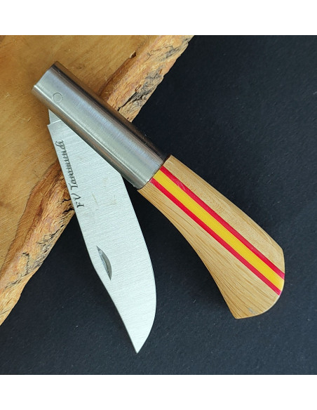 Navaja bandera España roble Francisco Vega TARAMUNDI