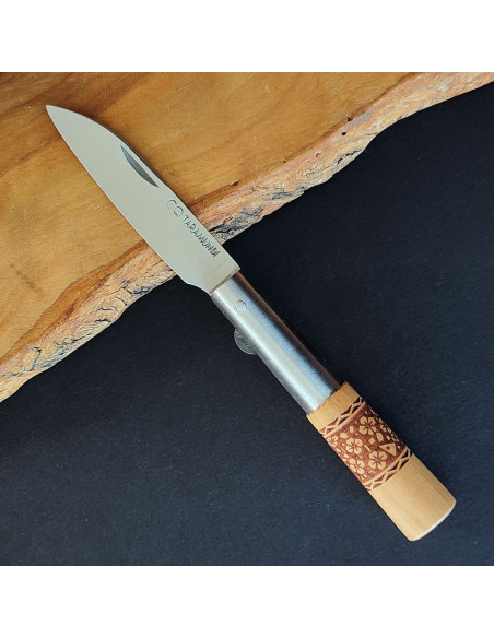 Navaja cerezo cenefa decorada block peq - Carlos Quintana