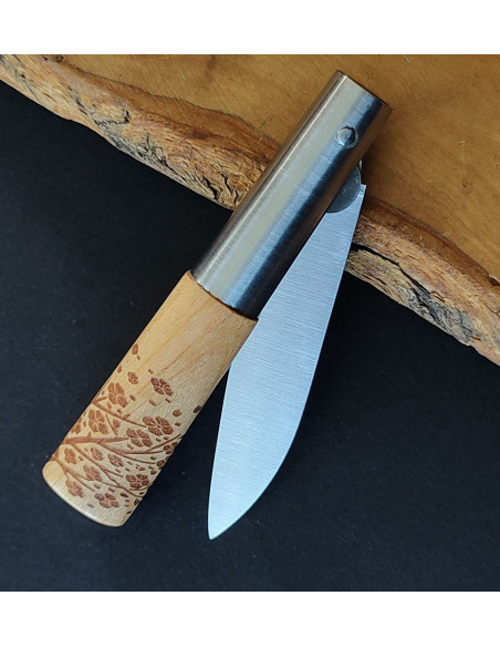 Navaja cerezo decorada árbol peq block - Carlos Quintana