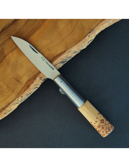 Navaja cerezo decorada árbol peq block - Carlos Quintana