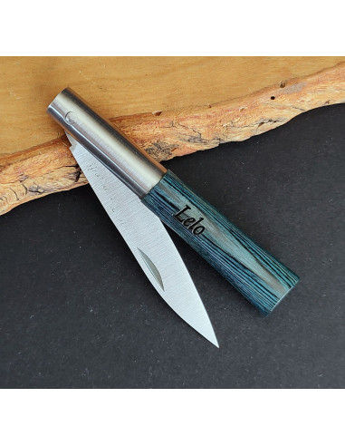 Navaja personalizada laminada azul peq - José...