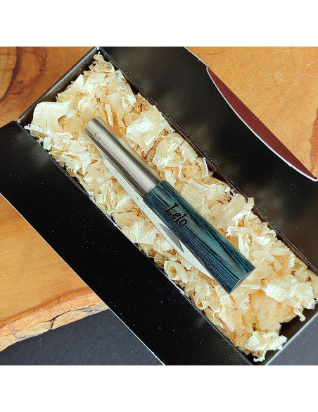 Navaja personalizada laminada azul peq - José Cerdeira