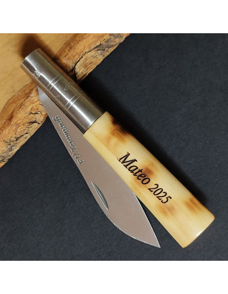 navaja personalizada boj quemada Francisco Vega recta