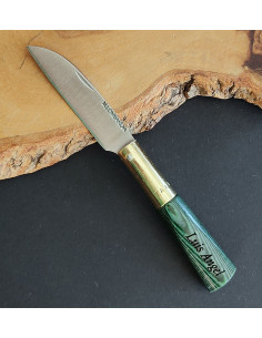 Navaja personalizada laminada verde M.LOMBARDIA 2
