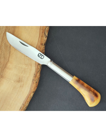 Navaja personalizada quemada - David Legaspi JL - lengua de vaca peq.