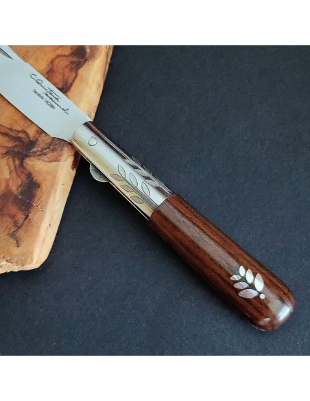 Navaja ébano verde hoja plata SERIE MELCHOR LEGASPI