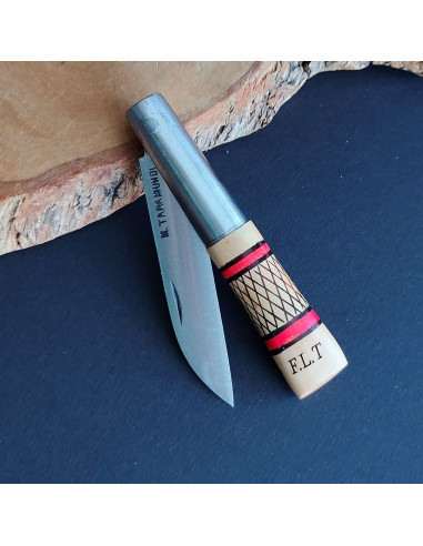 navaja personalizada cruzadillo en carbono -...