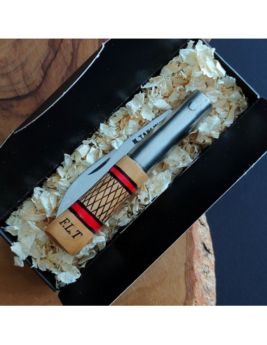 navaja personalizada cruzadillo en carbono -...