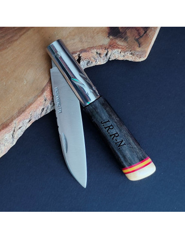 Navaja personalizada ébano bandera España...