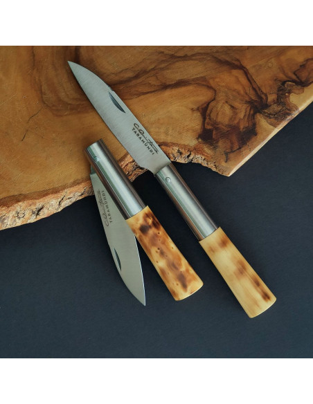 Navaja personalizada quemada G - Carlos Quintana