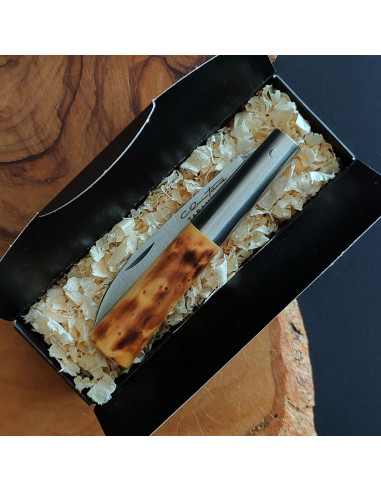 Navaja personalizada quemada G - Carlos Quintana