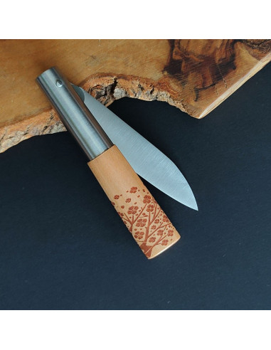 Navaja cerezo decorada árbol G - Carlos Quintana