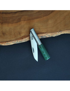 Navaja personalizada laminada verde peq. - David Legaspi JL